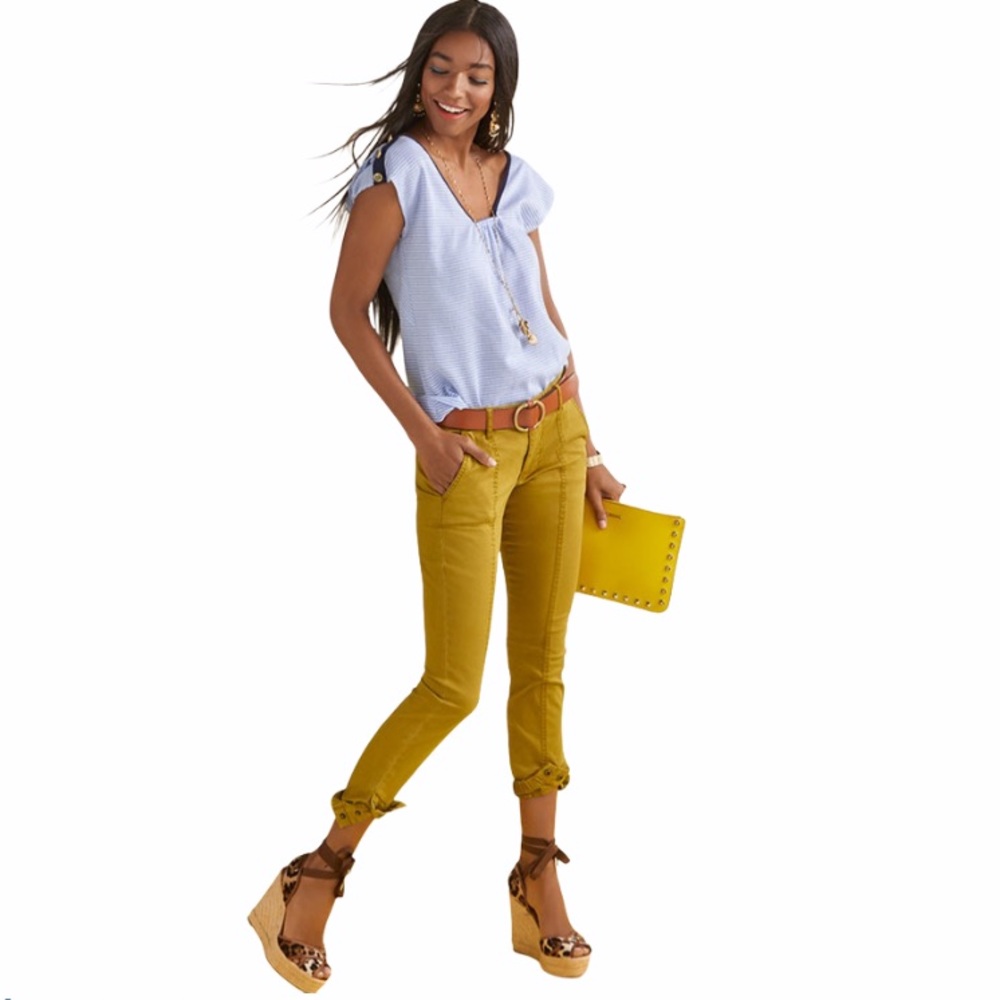 CAbi The Tracker Jogger Pants Marigold SZ 4 #5504